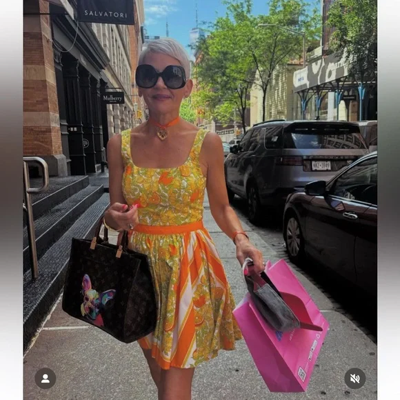 J.Crew: Stefania Dress In Limone Lemon Citrus Scarf Print 10
